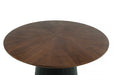 Hollis Round Dining Table 130cm - Walnut/Black