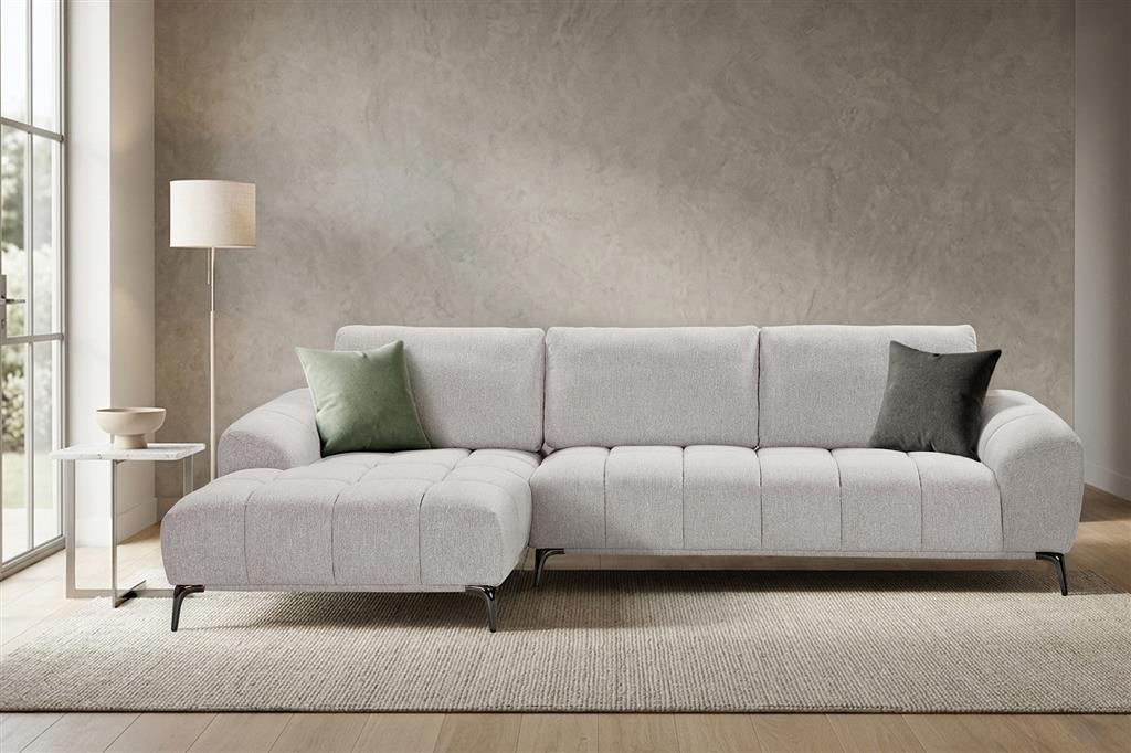 Sorrento 3 Seater Sofa with Left Chaise - Cloud