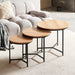 Tribeca Nesting Coffee Tables Set of 3 - Oak/Black
