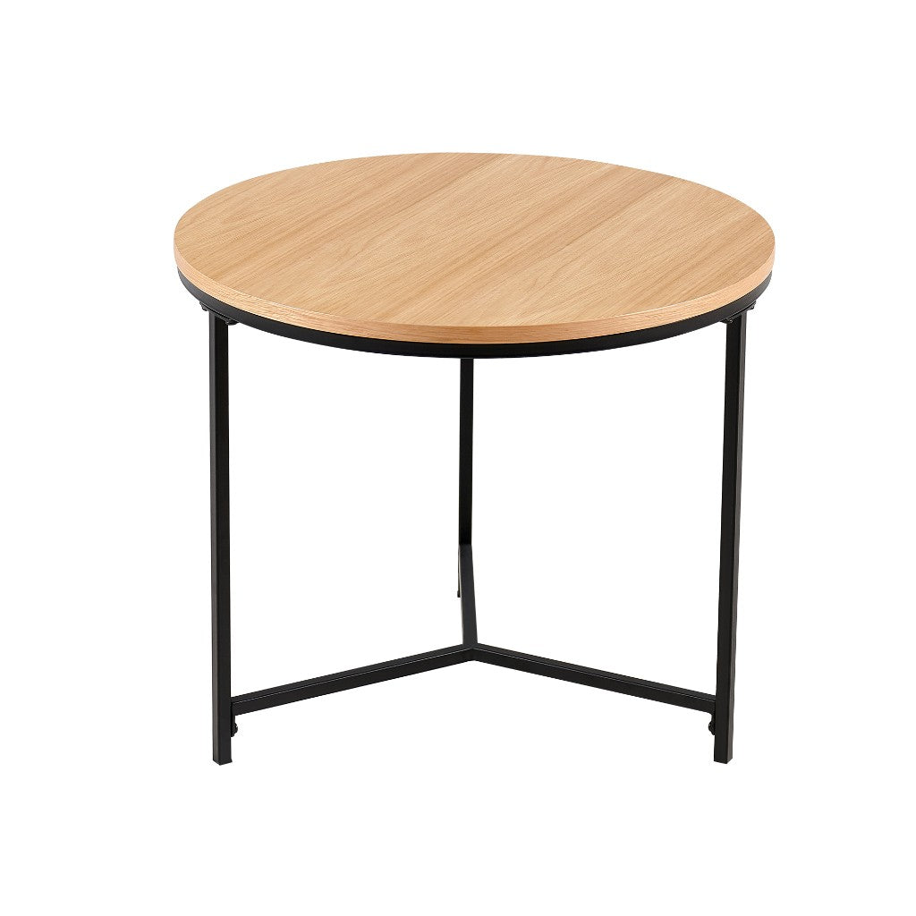Tribeca Nesting Coffee Tables Set of 3 - Oak/Black