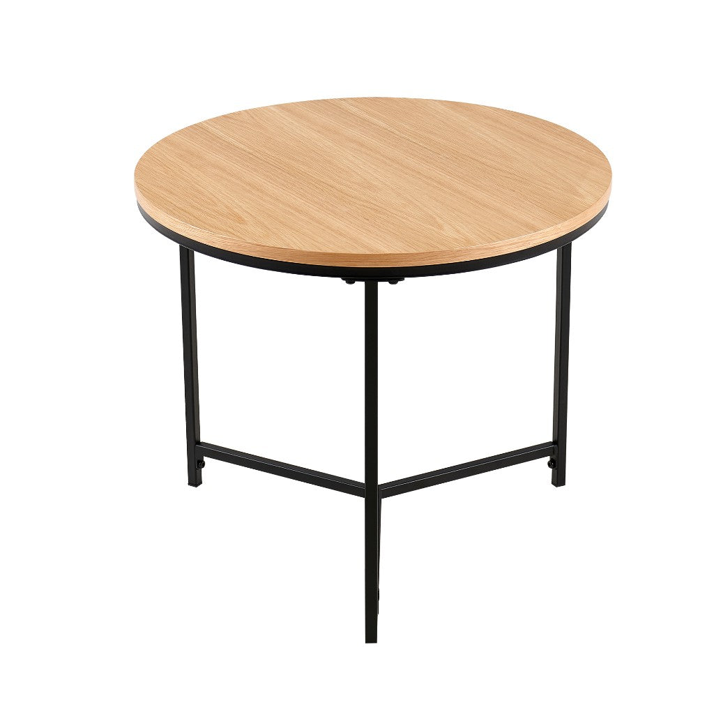 Tribeca Nesting Coffee Tables Set of 3 - Oak/Black