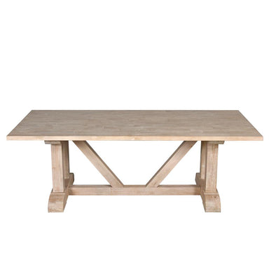 Santa Fe Mango Wood Dining Table 220cm - White Wash