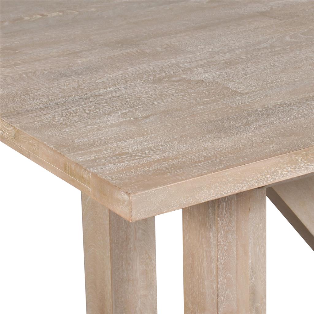 Santa Fe Mango Wood Dining Table 280cm - White Wash