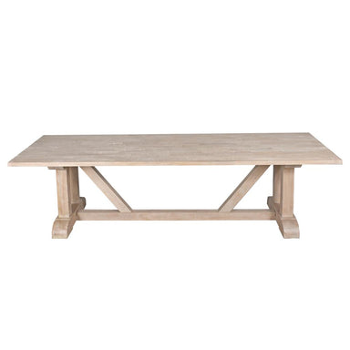 Santa Fe Mango Wood Dining Table 280cm - White Wash