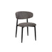 Ludo Fabric Dining Chair - Dark Grey/Black