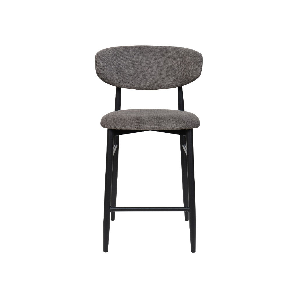 Ludo Fabric Bar Chair - Dark Grey/Black