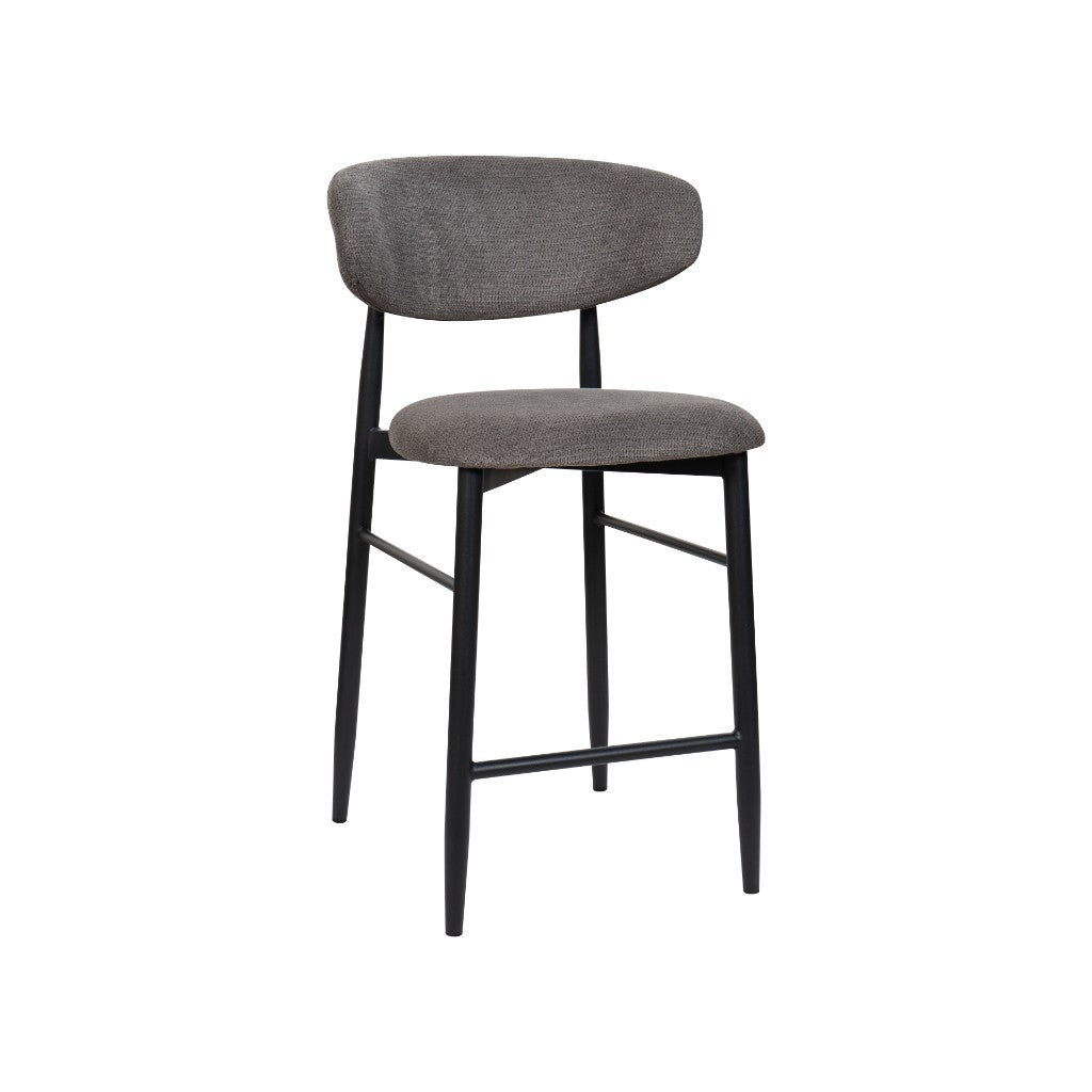 Ludo Fabric Bar Chair - Dark Grey/Black
