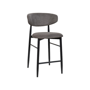 Ludo Fabric Bar Chair - Dark Grey/Black