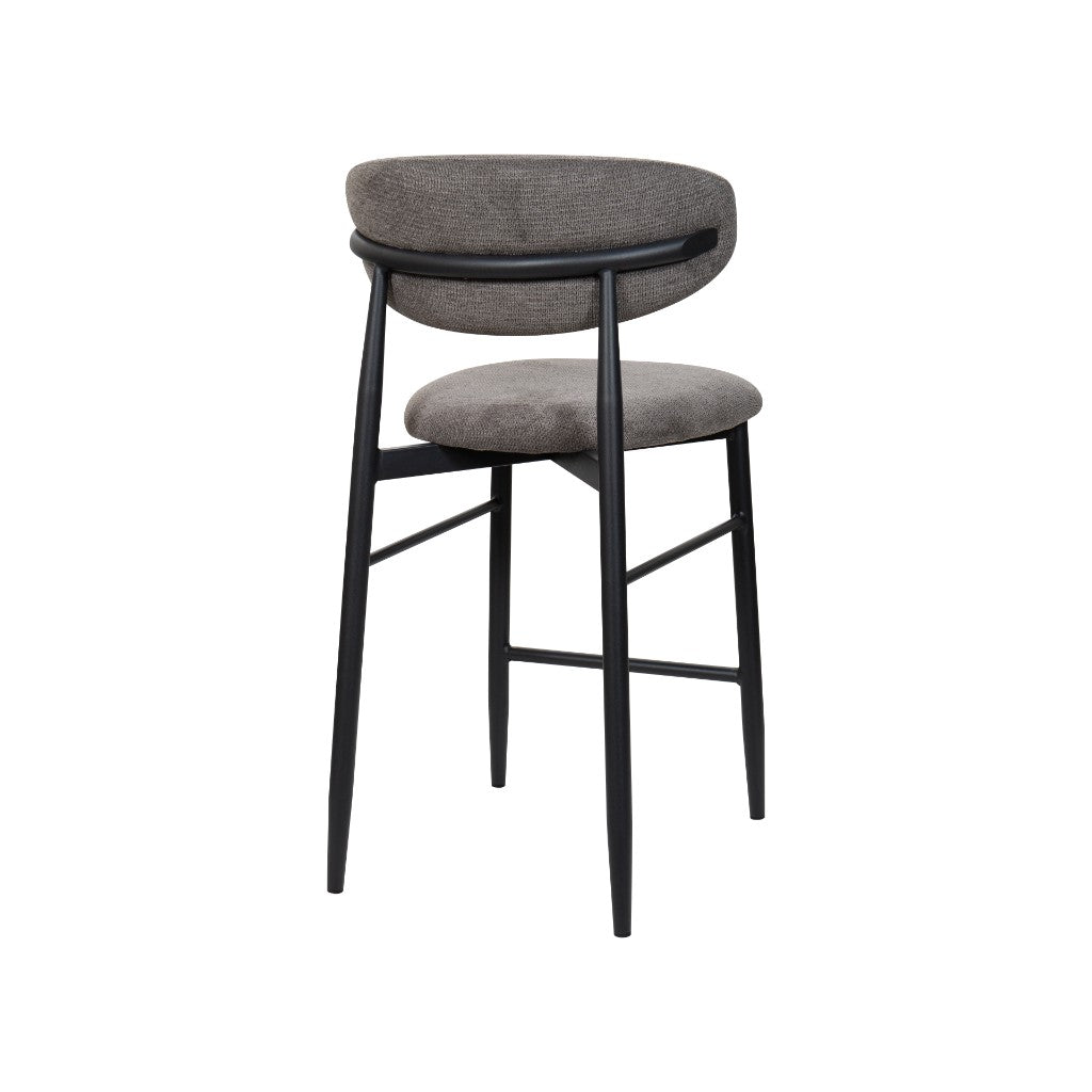 Ludo Fabric Bar Chair - Dark Grey/Black