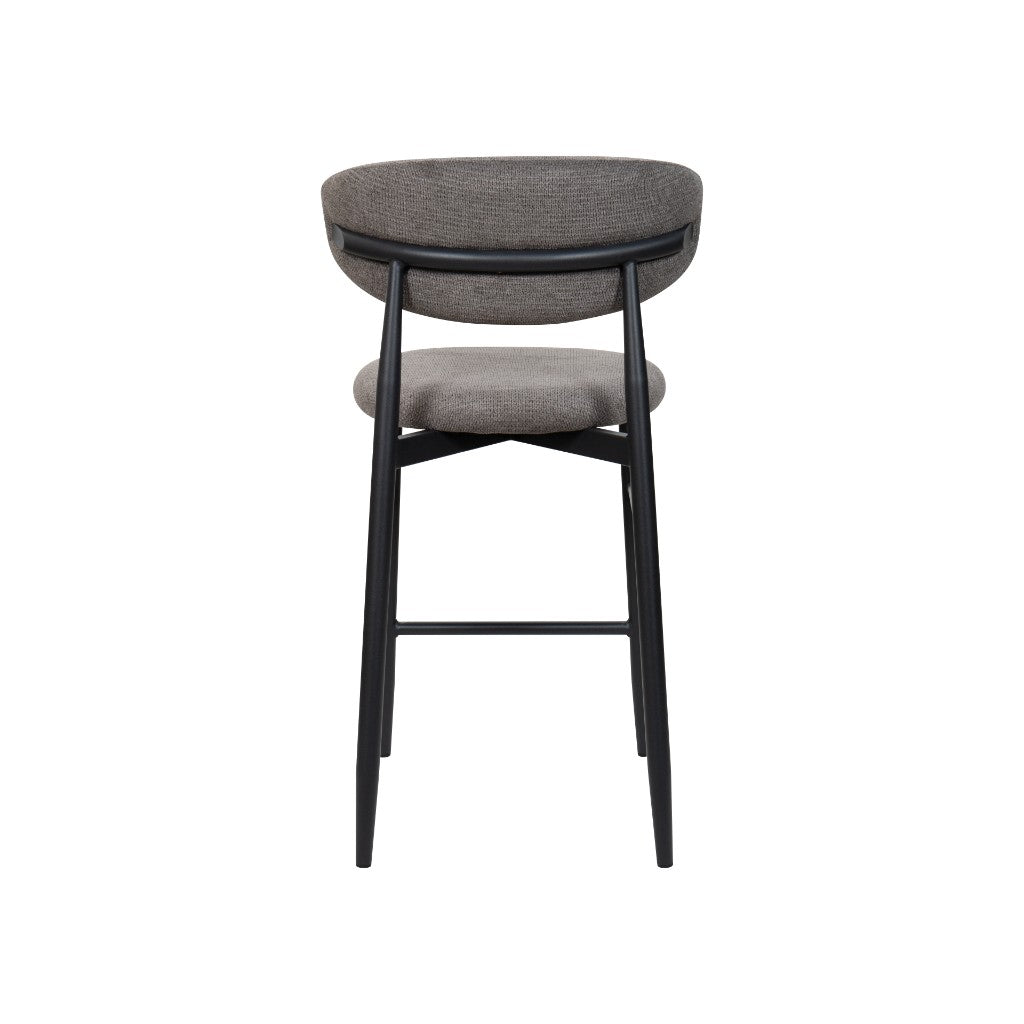 Ludo Fabric Bar Chair - Dark Grey/Black