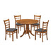 Mackenzie 5 Piece Round Dining Set - Walnut
