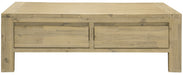 Kauri 2 Drawer Coffee Table - Smoke