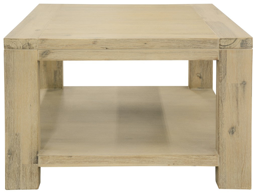 Kauri Lamp Table with Shelf - Smoke
