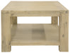 Kauri Lamp Table with Shelf - Smoke