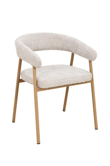 Mira Dining Chair - Beige/Oak