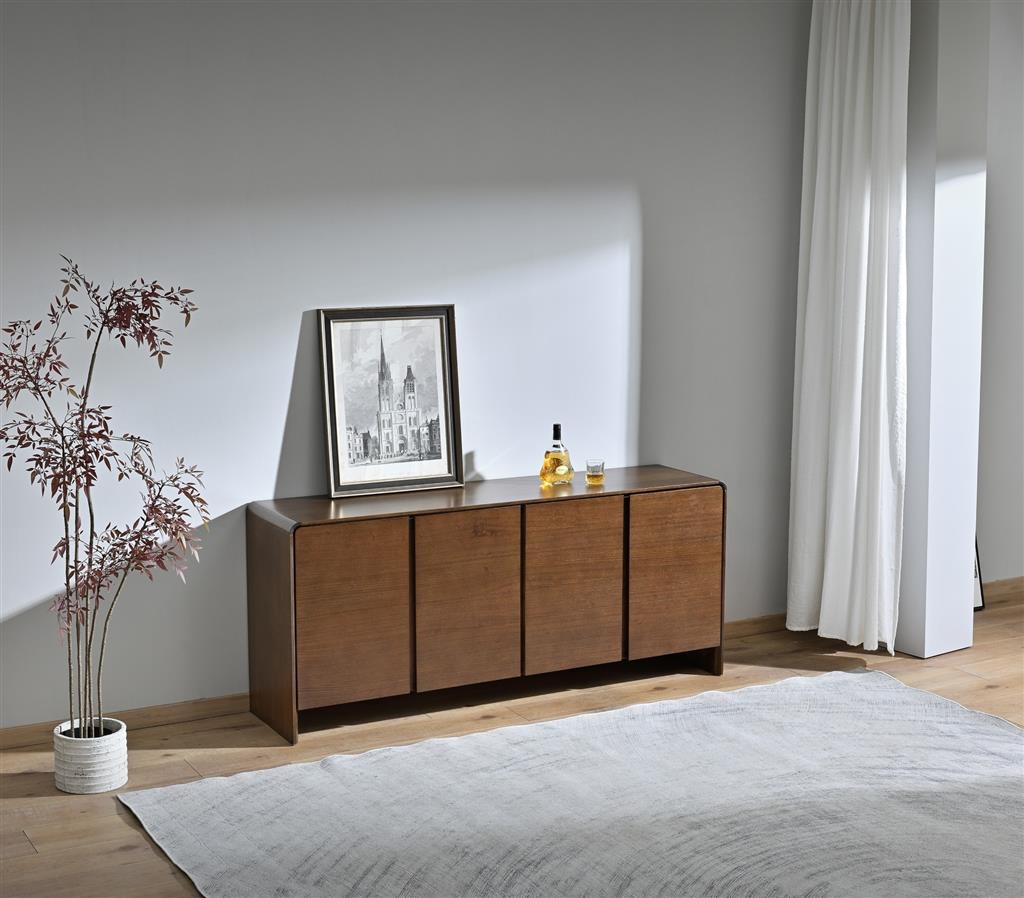 Walden 4 Door Buffet 180cm - Warm Walnut