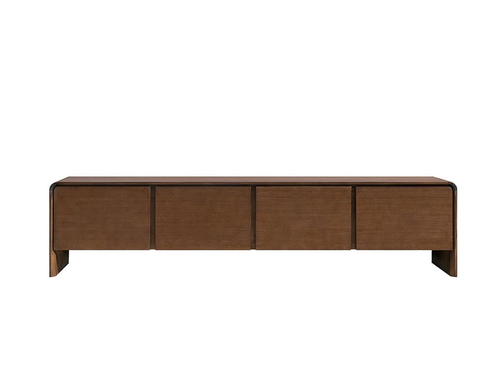 Walden 4 Door Entertainment Unit 180cm - Warm Walnut