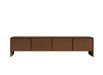 Walden 4 Door Entertainment Unit 180cm - Warm Walnut
