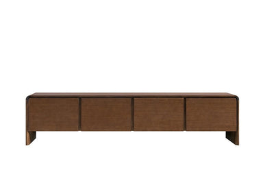 Walden 4 Door Entertainment Unit 180cm - Warm Walnut