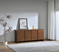 Walden 4 Door Entertainment Unit 180cm - Warm Walnut