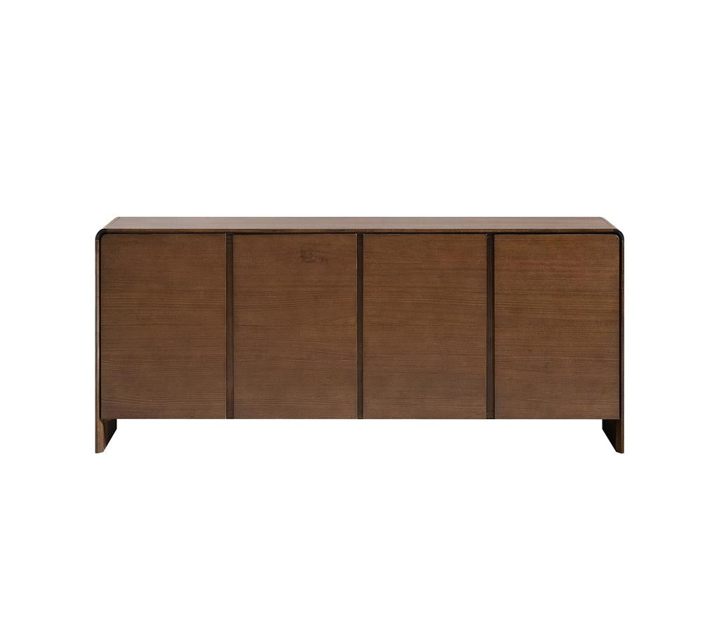 Walden 4 Door Entertainment Unit 180cm - Warm Walnut
