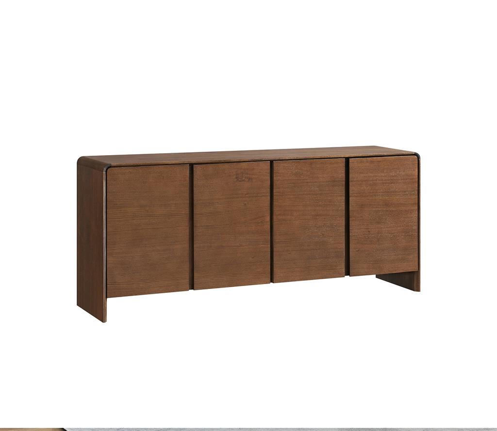 Walden 4 Door Entertainment Unit 180cm - Warm Walnut