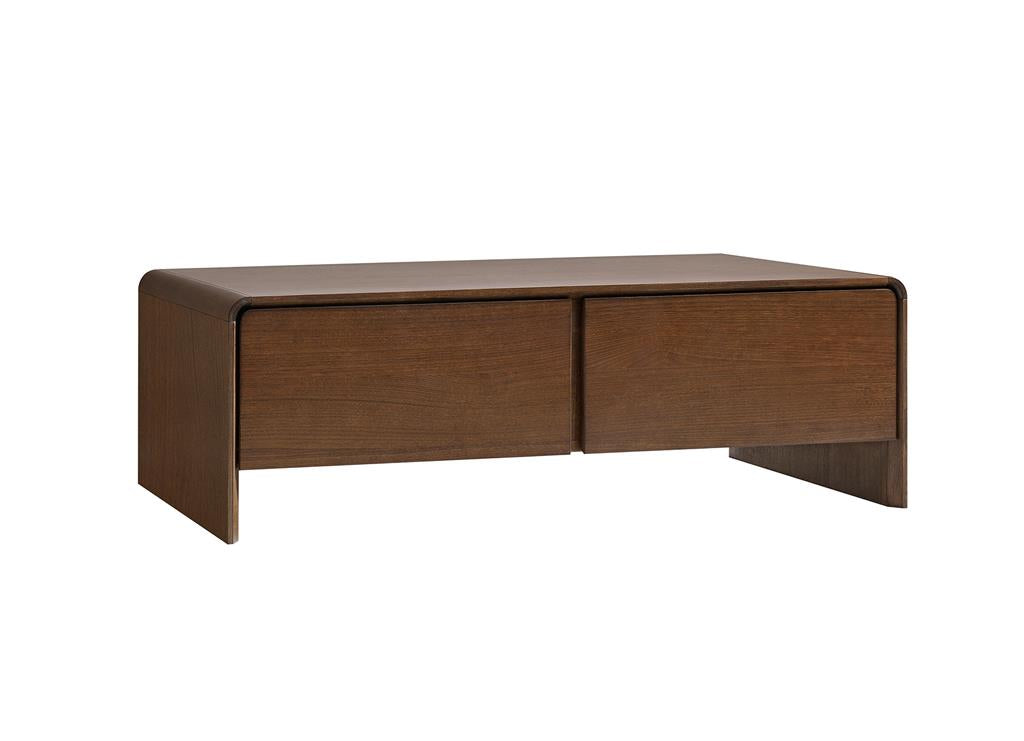 Walden 2 Drawer Coffee Table - Warm Walnut