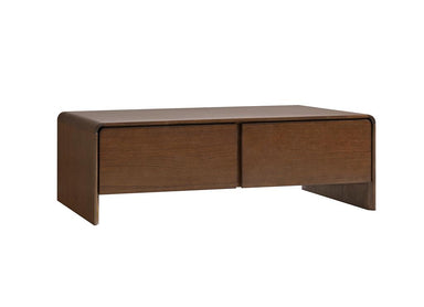 Walden 2 Drawer Coffee Table - Warm Walnut