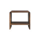 Walden Lamp Table with Shelf - Warm Walnut