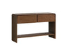 Walden 2 Drawer Console Table - Warm Walnut