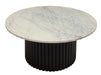 Annecy Marble Round Coffee Table 70cm - Black/White