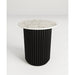 Annecy Marble Round Lamp Table 50cm - Black/White