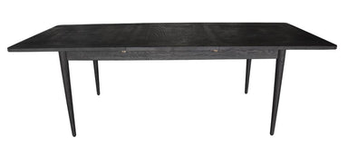 Obsidian Parquet Extension Dining Table - Black