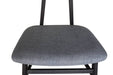 Obsidian Oak Dining Chair with Fabric Seat - Black