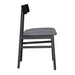 Obsidian Oak Dining Chair with Fabric Seat - Black
