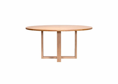 Perisher Round Parquet Dining Table 160cm - Natural