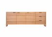 Perisher Messmate 3 Door 3 Drawer Buffet - Natural