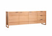 Perisher Messmate 3 Door 3 Drawer Buffet - Natural