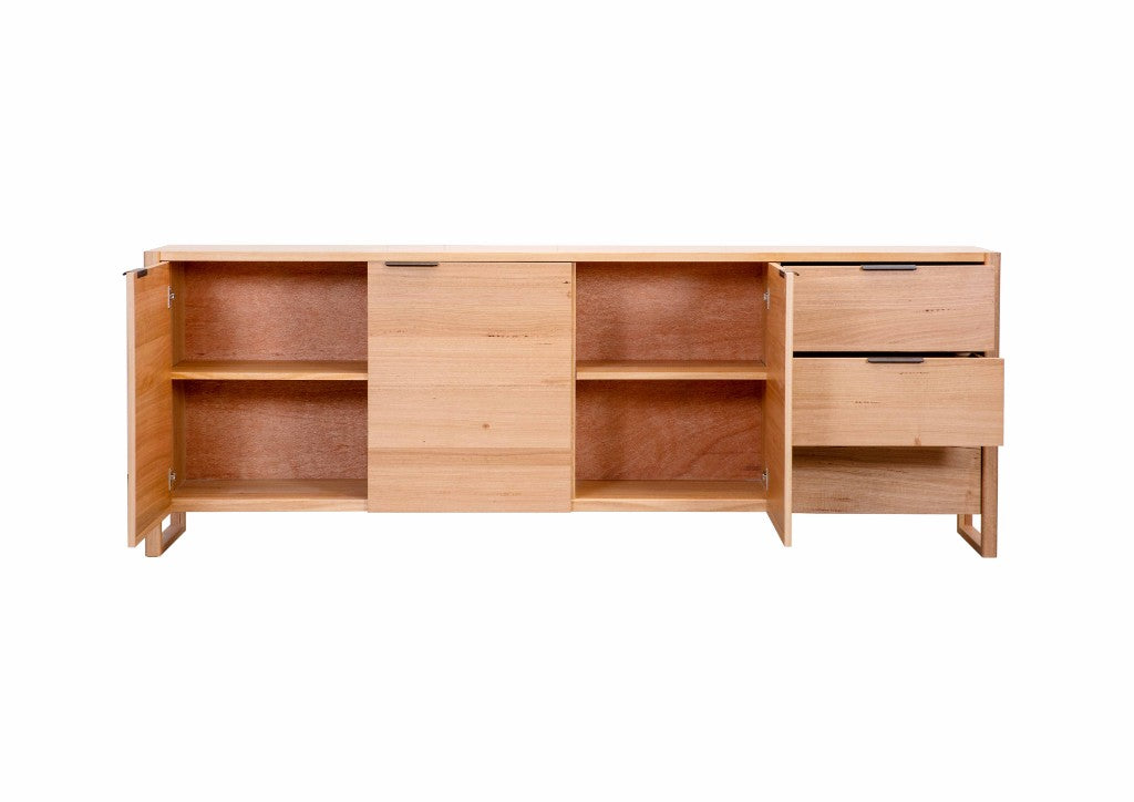 Perisher Messmate 3 Door 3 Drawer Buffet - Natural