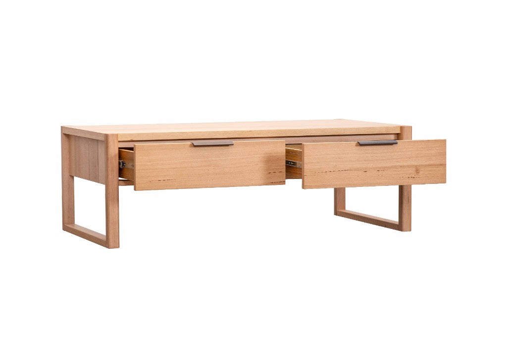 Perisher Messmate 2 Drawer Coffee Table - Natural