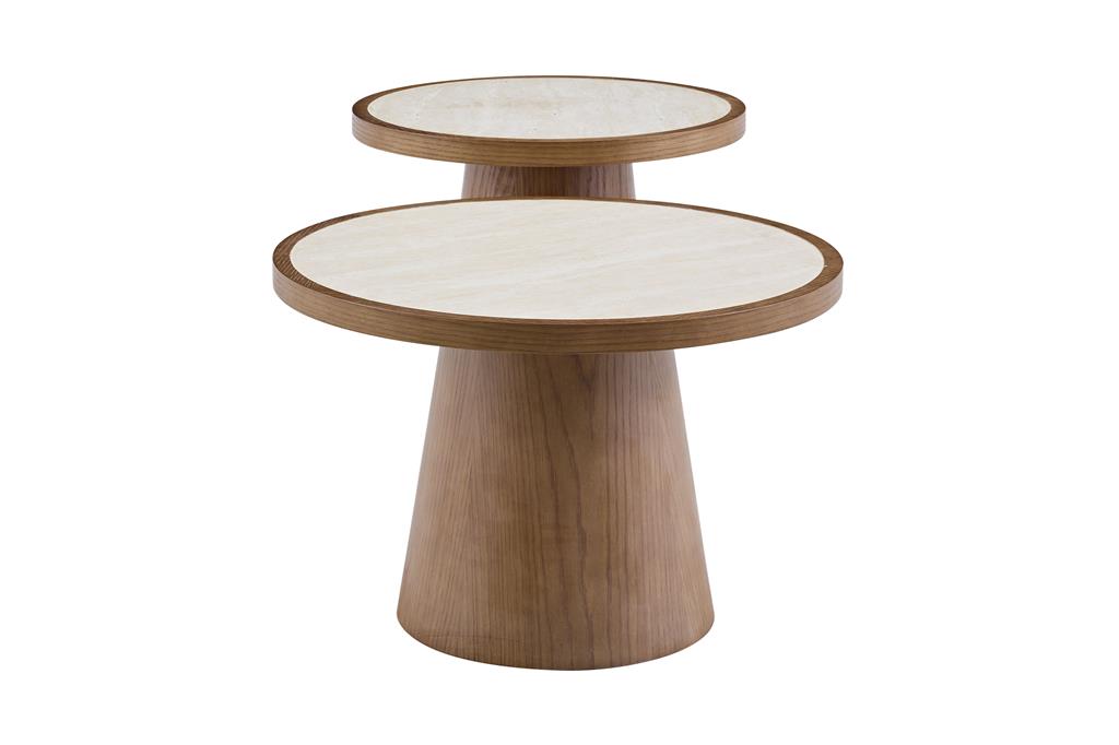 Sahara Travertine Nesting Coffee Tables Set of 2