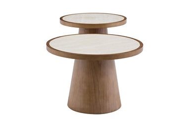 Sahara Travertine Nesting Coffee Tables Set of 2