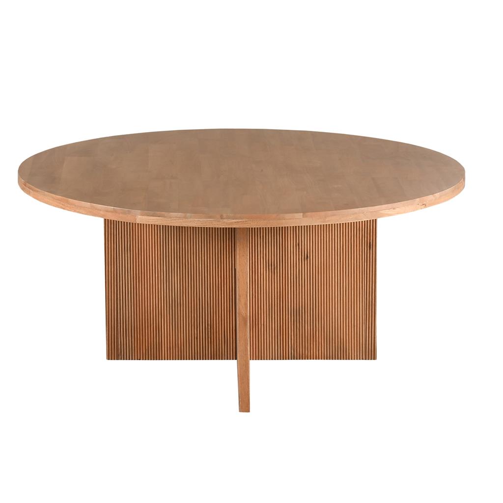 Santa Fe Round Mango Wood Dining Table 160cm - Natural