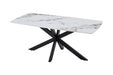 Calacatta Sintered Stone Dining Table 180cm - White