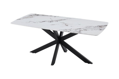 Calacatta Sintered Stone Dining Table 180cm - White