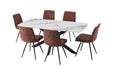 Calacatta 7 Piece Sintered Stone Dining Set