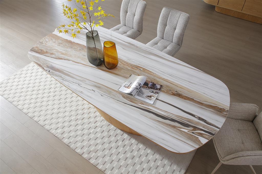 Rivoli Oval Ceramic Dining Table 220cm