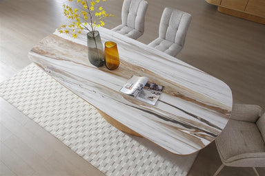 Rivoli Oval Ceramic Dining Table 220cm