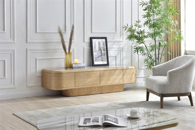 Rivoli 4 Door Entertainment Unit 200cm - Ash