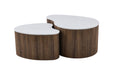 Mesa Travertine Look Nesting Coffee Tables Set of 2
